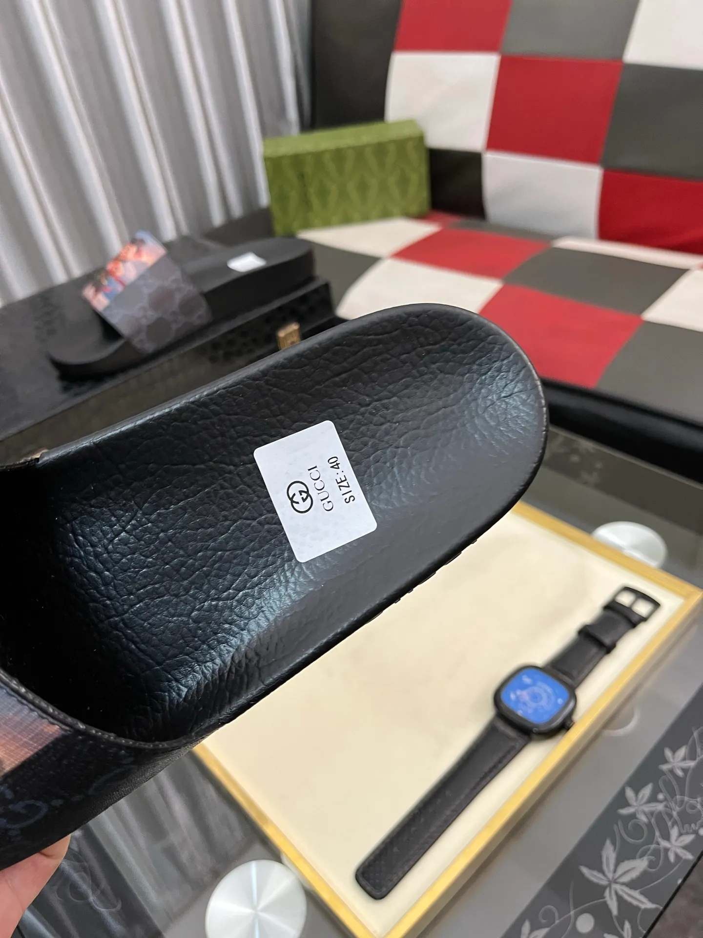 Men's Men's Shoes💰220⌚️⌚️ＧＵＣＣＩ.Gucci.Official website 1:1 popular slippers on sale! Original original material 🩴 SIZE: 38-46 (45.46 non-refundable)